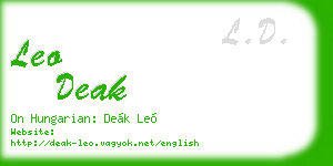 leo deak business card