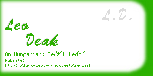 leo deak business card
